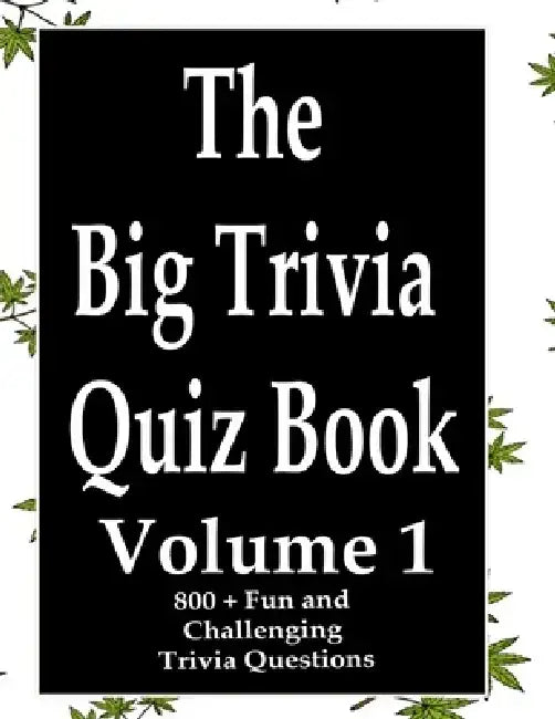 The Big Trivia Quiz Book, Volume 1: 800 Questions, Teasers, and Stumpers For When You Have Nothing But Time Paperback - 800 MORE Fun and Challenging T by Ts