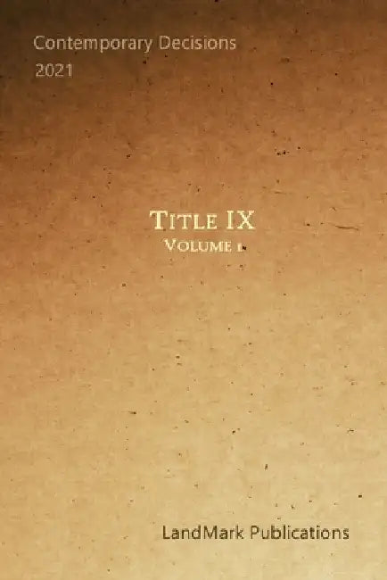 Title IX: Volume 1 by Landmark Publications