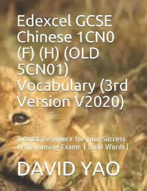 Edexcel GCSE Chinese 1CN0 (F) (H) (OLD 5CN01) Vocabulary (3rd Version V2020): A Quick Reference for your Success in the coming Exams (1200 Words) by David Yao