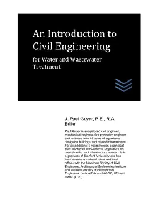 An Introduction to Civil Engineering for Water and Wastewater Treatment by J. Paul Guyer