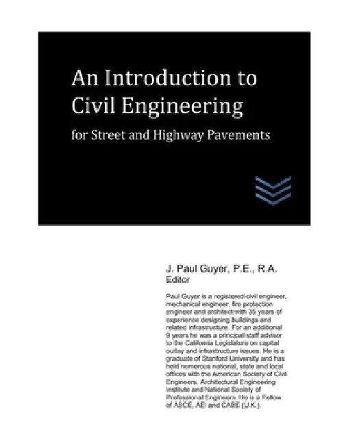 An Introduction to Civil Engineering for Street and Highway Pavements by J. Paul Guyer