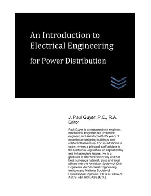 An Introduction to Electrical Engineering for Power Distribution by J. Paul Guyer