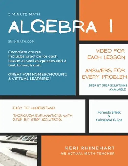 Algebra 1: 5 Minute Math by Keri Rhinehart