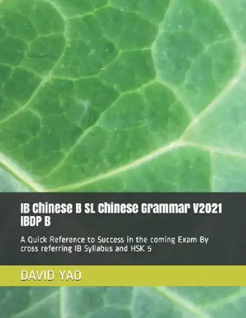 IB Chinese B SL Chinese Grammar V2021 IBDP B 中文语法: A Quick Reference to Success in the coming Exam By cross referring IB S by David Yao