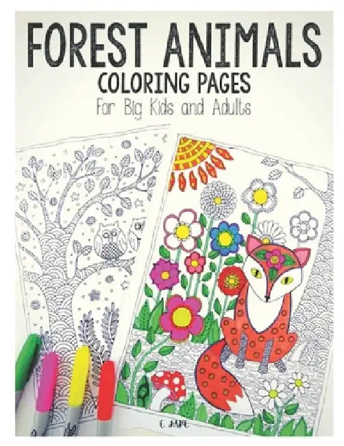 forest animals coloring pages for big kids and adults: Coloring Book 2021 by Jake Edition