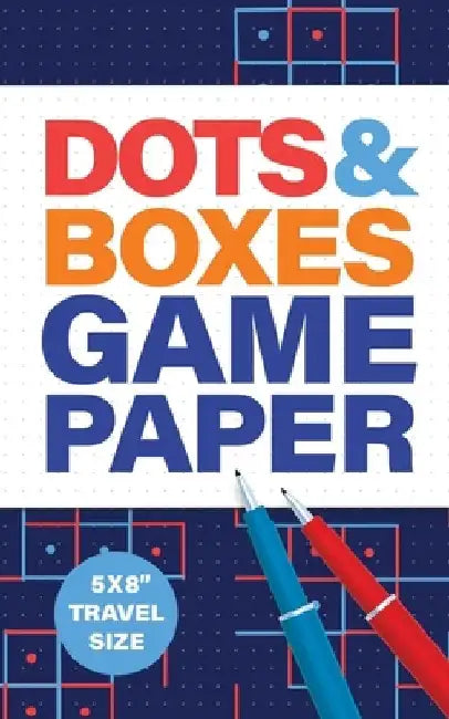 Dots & Boxes Game Paper 5x8" Travel Size: Scorecard and Game Rules Included by Hillsberry Press