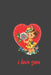 i love you: retro style flower bouquet valentine's day gift for lovers and romantic moment by Simple Funky Gift