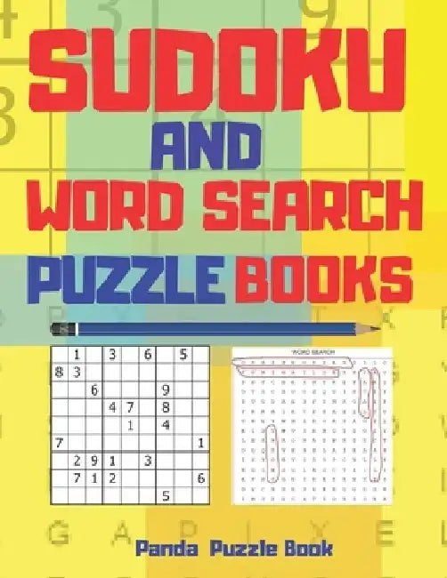 Sudoku And Word Search Puzzle Books: Adult Brain Games And Puzzles by Panda Puzzle Book