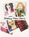 MakeUp Face Charts: A Coloring Book for Women Who Love Makeup 50 Faces to makeup "8 x 10 " 100 pages by Glamorous Books
