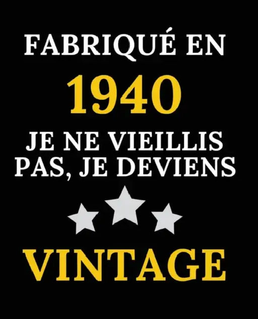 Fabriqué en 1940, Je ne vieillis pas, je deviens Vintage: Le livre d'or de mon anniversaire 80 ans, 100 pages des félicitations et photos de vos invit by Cadeau Anniversaire 80 Ans