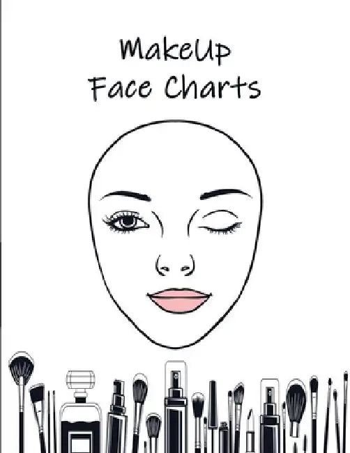 MakeUp Face Charts: Paper Practice Face Charts For Makeup Artists by Black Lotus Print