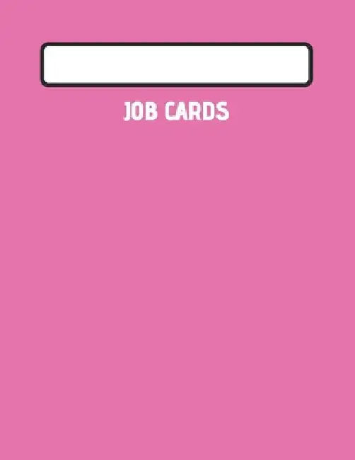 Job Cards: Service, Mechanic, Technician Job Card Book by Shields Books
