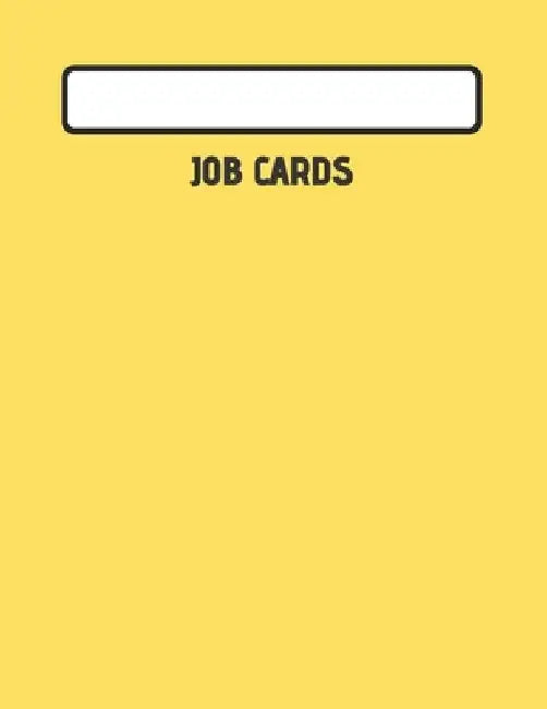 Jobcards: Service, Mechanic, Technician Job Card Book by Shields Books
