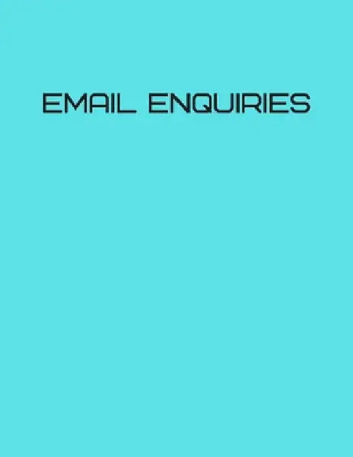 email enquiries turquoise: email enquiry book for general email quotations 120 pages cover in torquoise by Shields Books