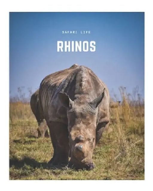 Rhinos: A Decorative Book │ Perfect for Stacking on Coffee Tables & Bookshelves │ Customized Interior Design & Home Decor by Decora Book Co