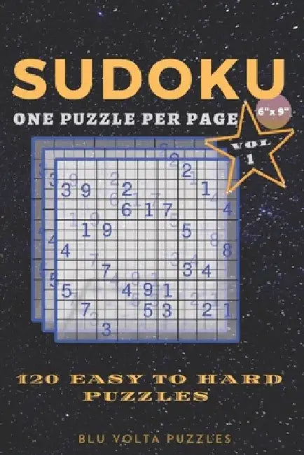 Sudoku: Small and Travel Friendly 120 Easy to Hard Sudoku Puzzle Book For Adults 6 x 9 inches by Elliot Senya