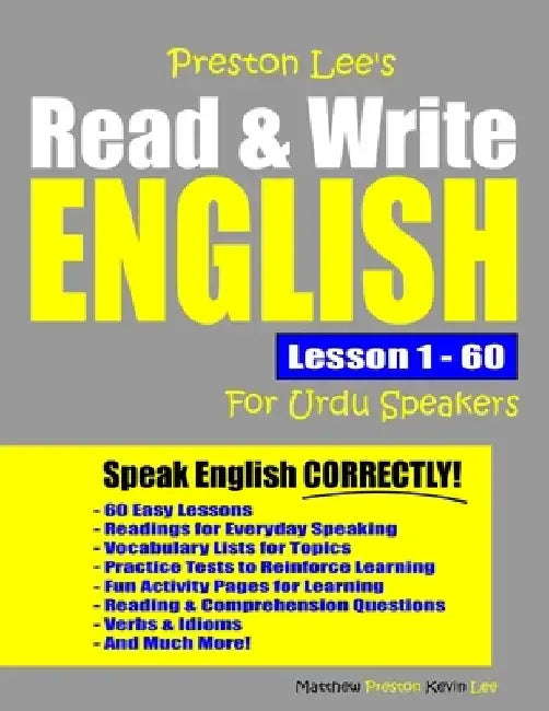 Preston Lee's Read & Write English Lesson 1 - 60 For Urdu Speakers by Matthew Preston