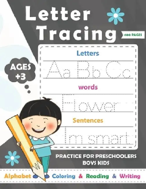 Letters Tracing practice: Alphabet Handwriting Practice workbook for kids with Sight words for boys Preschoolers Ages 3-5 Pre K, Kindergarten /R by To Success