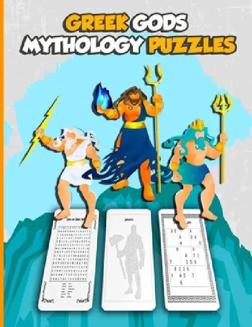 Greek Gods MythologY Puzzles: Large Print Word Search and Intricate Mazes Activity with Easy to Medium and Extreme Sudoku for Adult Anxiety - Ancien by Coloring Crafts Publications