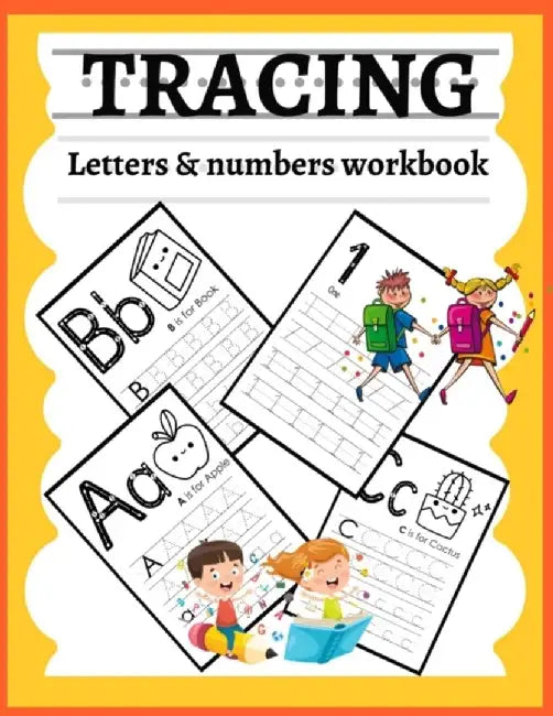 Tracing letters & numbers workbook: Trace and write,120 handwriting practice Pages, Workbook for Pr by Zone, Tracing