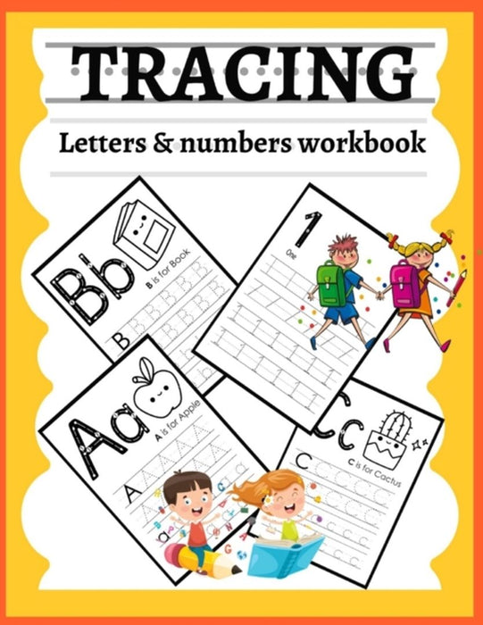 Tracing letters & numbers workbook: Trace and write,120 handwriting practice Pages, Workbook for Pr by Zone, Tracing