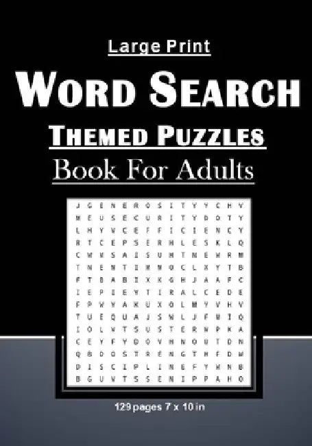 Large Print Word Search Themed Puzzles Book For Adults: Brain Games With 101 Word Search Themed Puzzles Book For Adults/Seniors: 129 pages and 7 x 10 by Tamoh Art Publishing