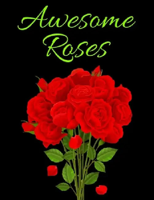 Awesome Roses: Beautiful Coloring Book for Adults by Rongh Studio