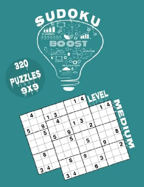 sudoku: level medium 320 puzzles: For Adult puzzles with Answers 9x9 grid size 8.5 x 11 161 pages matte finish by Sudoku Publisher