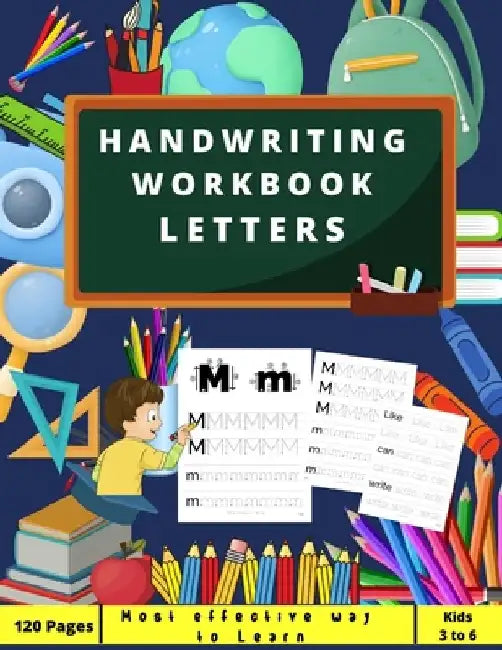 Handwriting Workbook LETTERS: Preschool, Kindergarten, Pre K writing paper with lines, suitable for kids ages 3 to 6, handwriting upper&lowercase tr by Nest Abcd Publisher