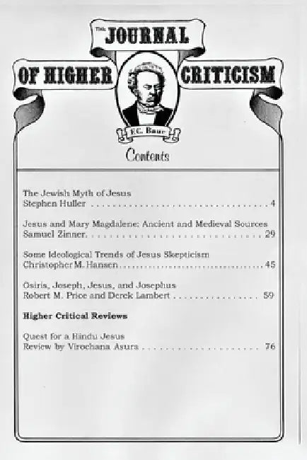 The Journal of Higher Criticism Volume 15 Number 2 by Alex Criddle