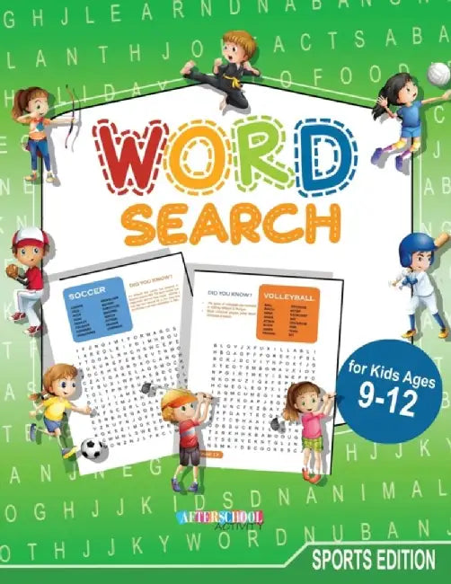 Word Search for Kids Ages 9-12 Sport Edition: Fun and Educational Word Search Puzzles with Sports T by Activity, Afterschool