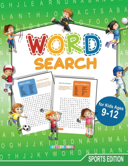 Word Search for Kids Ages 9-12 Sport Edition: Fun and Educational Word Search Puzzles with Sports T by Activity, Afterschool