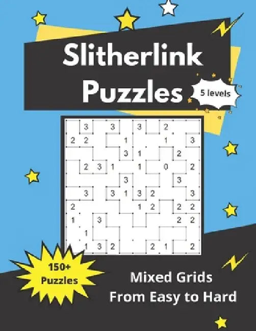 Slitherlink Puzzles Mixed Grids: Logic Puzzles for adults (easy to hard) by Somatomint