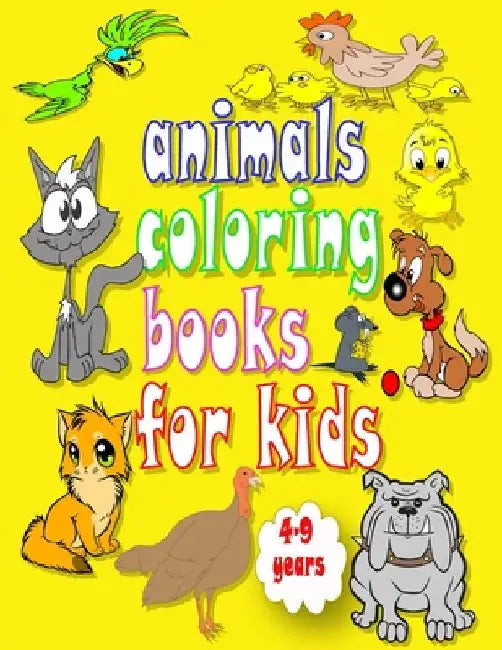 animals coloring books for kids 4-9 years: size 8.5/11 by Yassen Artits