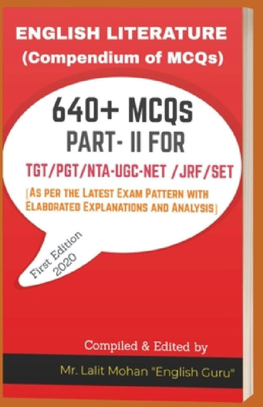 English Literature: (COMPENDIUM OF MCQs PART- II) by Lalit Mohan English Guru