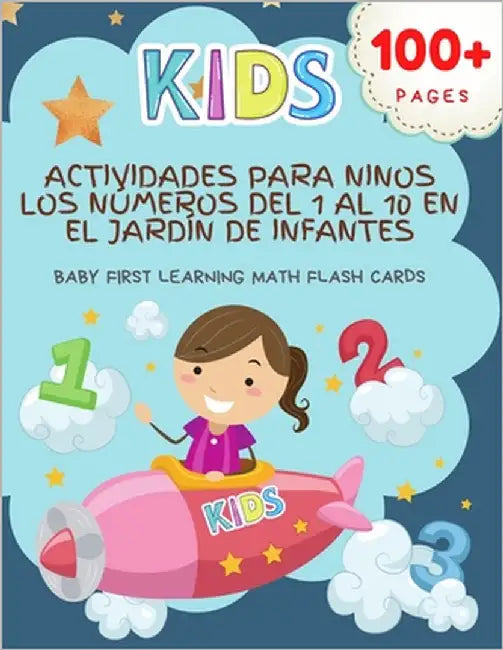 Actividades Para Ninos Los Números Del 1 Al 10 en el Jardín de Infantes Baby First Learning Math Flash Cards: Practice tracing dot to dot with large n by Escuela, Club