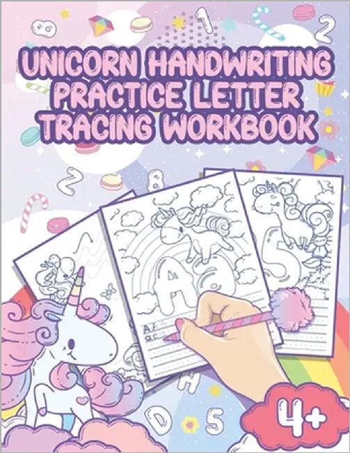 Unicorn Handwriting Practice Letter Tracing Workbook: Handwriting Practice Book For Kids, Learn To Write Letters and Numbers - ABC and 1-26 - Fine Mot by Paperheart, Hellen's