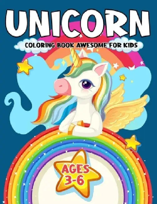 Unicorn Coloring Book Awesome For Kids 3-6 by Tabbai Activité