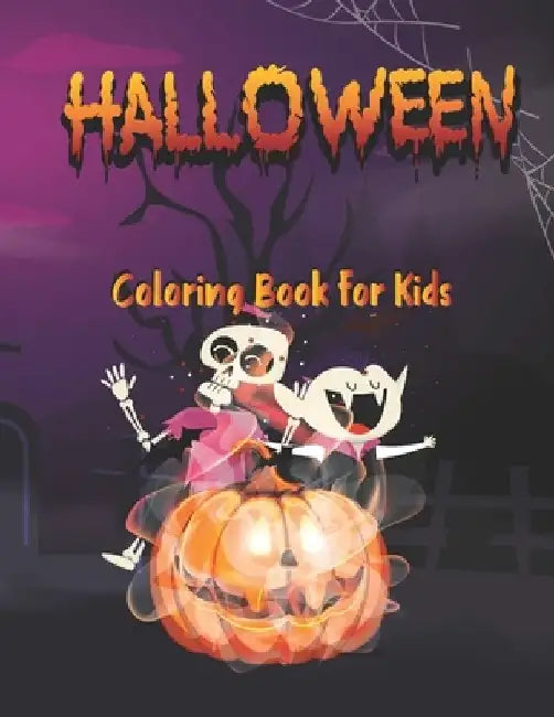 Halloween Coloring Book for kids: A Spooky Fun 50 cute coloring pages unique design 8.5 x 11 by Coloring Book Press