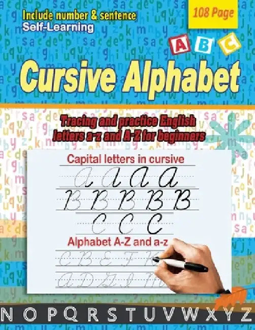 Cursive alphabet: Tracing and practice English letters a-z and A-Z for beginners by Moho Parsayan