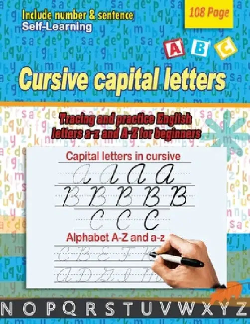 Cursive capital letters: Tracing and practice English letters a-z and A-Z for beginners by Moho Parsayan