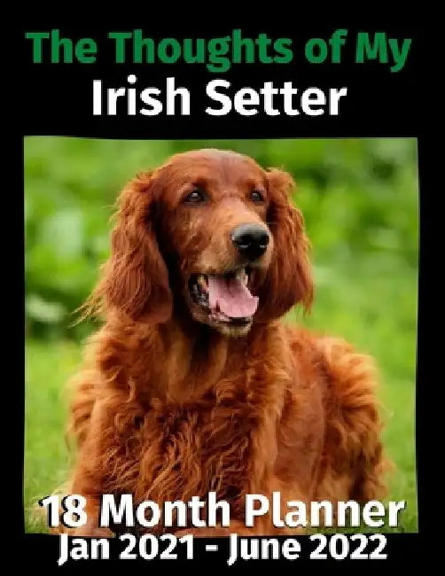The Thoughts of My Irish Setter: 18 Month Planner Jan 2021-June 2022 by Brightview Journals