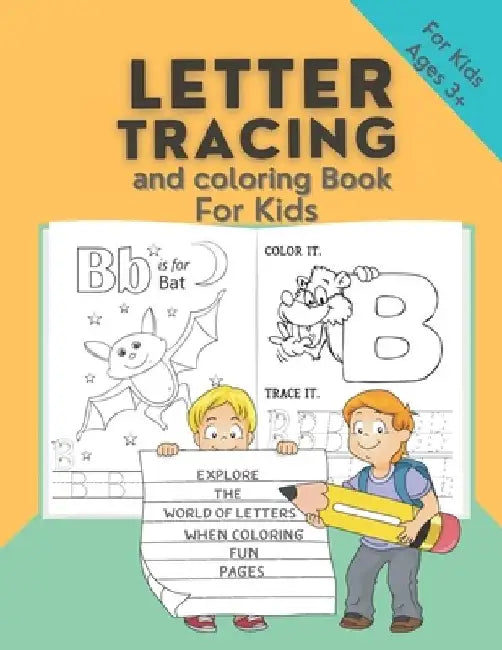 Letter Tracing and coloring Book for Kids: Coloring and Handwriting Book For Kids Ages 3+ / Alphabet letter tracing for beginning of writing / Color f by Magical Agnes