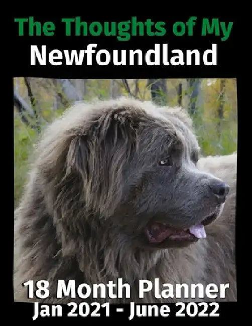 The Thoughts of My Newfoundland: 18 Month Planner Jan 2021-June 2022 by Brightview Journals