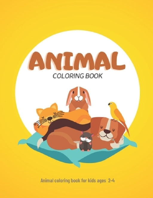 Yellow Animal coloring book for kids ages 2-4: children's animal coloring books by Irisreina Publishing