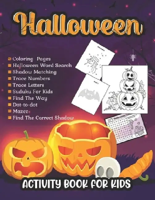 Halloween activity books for kids: Coloring, Dot To Dot, Mazes, Word Search and more by Safia Publisher