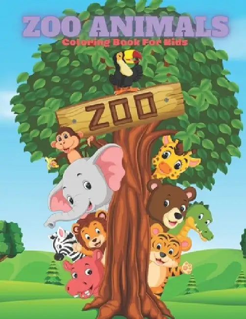 ZOO ANIMALS - Coloring Book For Kids by Paige Taylor