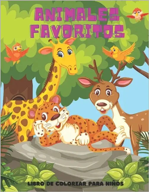 ANIMALES FAVORITOS - Libro De Colorear Para Niños by Plazas, Clara