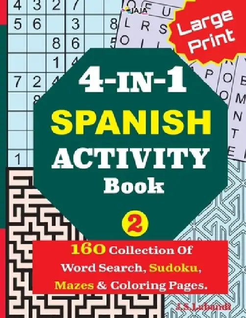 4-IN-1 SPANISH ACTIVITY Book, 2 by Jaja Media