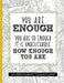 You Are Enough 2021 Weekly and Monthly Coloring Planner: Planner for People With Anxiety, Large 8.5 x 11 by Relaxing Planner Press